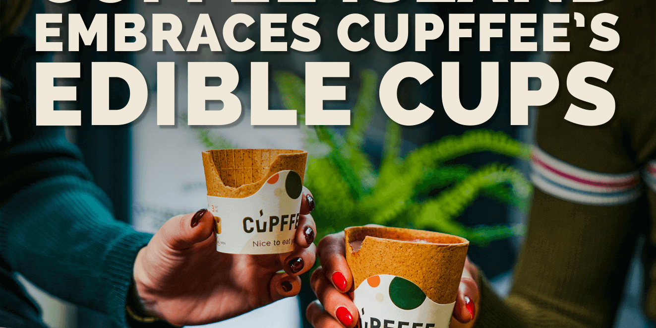 Coffee Island Embraces Cupffee's Edible Cups for Greener Business