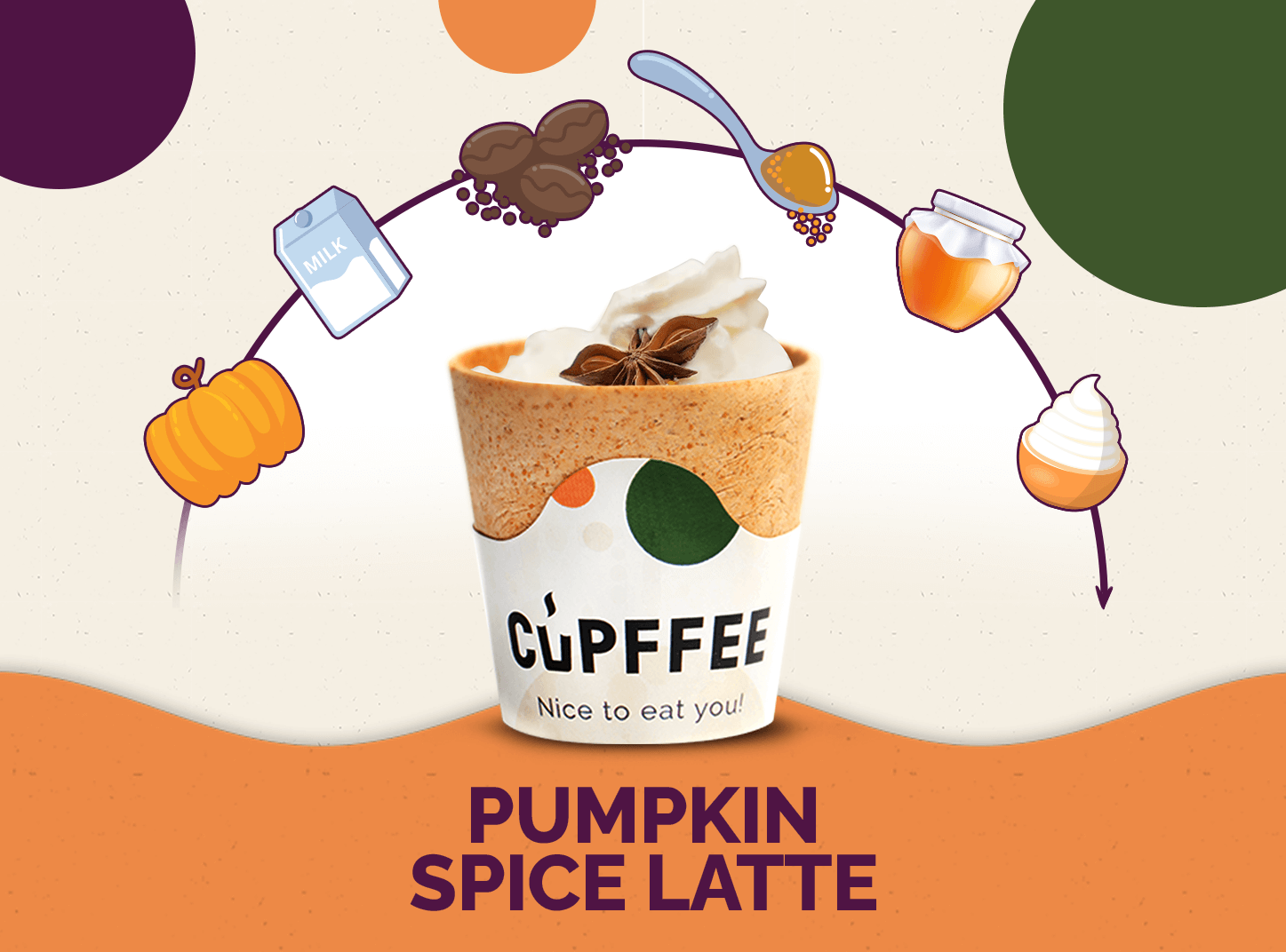Pumpkin Spice Latte in a Cupffee