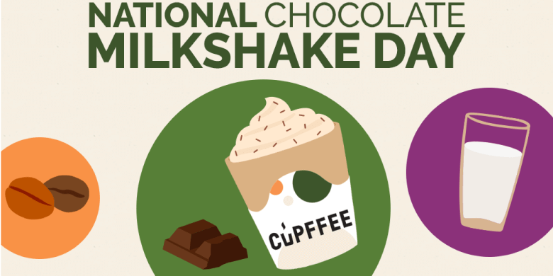 National chocolate milkshake day with a crunch