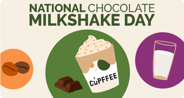 National chocolate milkshake day with a crunch